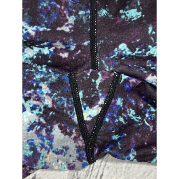 Fabletics XS Alessia Capri Walking On Air Print Mesh Panels Tie Dye Blue - Picture 7 of 10